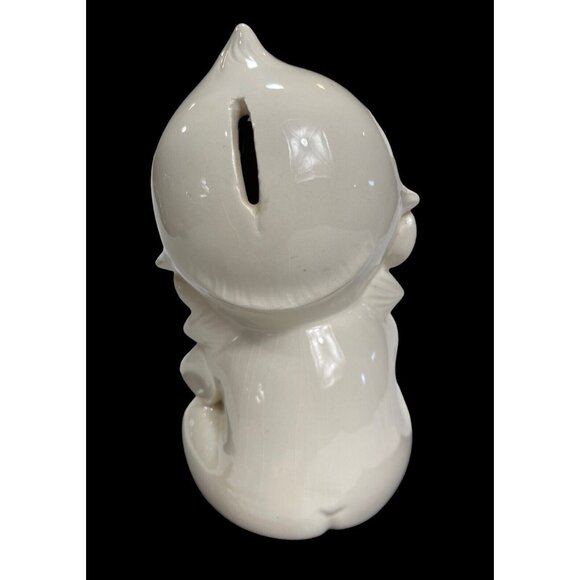 Vintage 1983 Kewpie Blue Eyes White Baby Doll Ceramic Coin Piggy Bank 6 1/2" - Picture 5 of 8